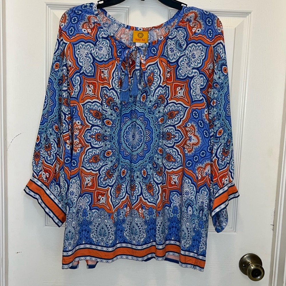 Ruby Rd. Medallion Ladies top
